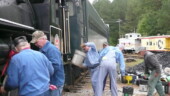 <b>100 PPM - </b>One Hundred Pounds Per Mile is the amount of coal #75 burns to keep moving down the line. 100 PPM