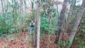 <b>Taking A Break - </b>In the woods there isn't always a nice clean restroom at every off-ramp and you have to make do with what you can. My wife took this picture and is quite possibly horrified that I have posted it on the internet. (12/30/06) Taking A Break