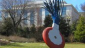 <b>National Sculpture Garden - </b>I'm wondering if the person who selected the sculptures for display in our National Sculpture Garden was a George W. Bush appointee. I thought that this one was the best and if a giant pencil eraser holds that standing, you can imagine what the rest were. (03/03/05) National Sculpture Garden