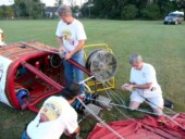 <b>Launch 1 - </b>When Donna and I went to the Aiken Balloon Festival this morning to watch the 20 or so balloons launch, we ended up volunteering to help one crew launch their balloon. They really didn't need too much help so I took a bunch of pictures as they got ready. (09/09/07) Launch 1