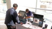 <b>High Tech Registration - </b>But the execution left a lot to be desired though. First the touch screen is not very precise, usually the cursor showed up about a 1/2 inch below where you pressed your finger. You enter your name and then you are presented with several possibilities as to who you might be. Only one matched both my first name and my last name, so I picked that. The next screen showed my name and address and asked for me to re-enter my phone numbers. When I did and hit enter, it said reservation not found. The kid behind the desk said put your cell phone number in the home phone spot and vice versa. That worked. (03/35/08) High Tech Registration