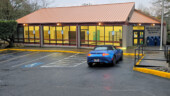<em>Pringle Park Plaza</em> - The sun was up enough now, but mostly because I had breakfast between post office #2 of the day and this one. (12/8/24)