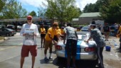 <b>Charity Car Wash: </b>Our Miata Club had a photo scavenger/road rally event yesterday and the end point was a Sonic Drive-In. A local high school's Navy JROTC was holding a car wash in the back of the parking lot, so while we waited for everyone else to finish up the rally, we took advantage of the service. (7/15/17)