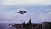 <b>A7 on Final - </b>Here is another A7 on final approach to the U.S.S. Midway. Scanned it at the same time as I did with the photo I used for last Thursday's challenge Noisy. A7-on-Final
