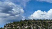 <b>Colorado Sky - </b>Donna took this photo while on a walk along a trail beside the Dolores River killing time while we waited for our clothes to dry in the local laundromat. (04/22/09) Colorado Sky