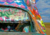 <b>Signed the Log</b> - There are two active geocaches at this site, one a virtual and another inside one of the cars. We didn't have spray paint so we
signed the car with a giant marks-a-lot. (05/23/2018)