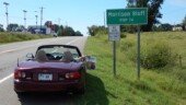 <b>Destination - Population Less Than 100:</b> Our first try was of a sign that loked very professional, but was not state issued. And that town wasn't on the state map. The second was a state issued sign, but the town itself wasn't on the map. This place was on the map and had a real state issued sign. (9/14/15) Destination - Population Less Than 100