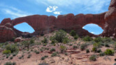 <b>Eyeglasses - </b>From the back you can see both the north and south arch together. It looks like a pair of eyeglasses. (04/23/09) Eyeglasses
