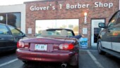 <b>Destination - Barber Shop with Pole:</b>After leaving the Comic Book Store the plan was to drive on home, but after making a left and then a right to get headed that way, we stumbled on this. It was a narrow street and people were parked both on one side of the road and the business lots on the other side were full too, so we were cruising slowly. Towards the end of the street someone backed out in front of us. I peeked into the now empty space and… (1/16/16) Destination - Barber Shop with Pole