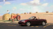 <b>Hay Rolls 2 - </b>In downtown Columbia there is a parking lot that houses an outdoor art cluster. This picture is of only one section of a farm scene mural. On the other side of the lot there is a building that has a giant mural of a tunnel that appears to go through the building. At the other end of the same lot there is a leaning 50' fire hydrant that is gushing water! Hay Rolls 2