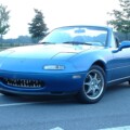 Photo 1: My favorite mod on the '95 Laguna - NB mirrors on an NA. Photo 2: I misremembered the category as just Rearview... so we went out tonite and recreated my favorite Instagram #cargirl pose. (7/3/20)