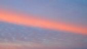 <b>Streak - </b>Too big to be a contrail, so it must have been formed by a natural line of water vapor in the morning sky. Turned bright orange by the rising sun. (12/10/05) Streak