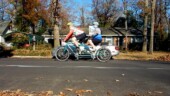 <b>Bicycle Built for Two with Riders: </b>As usual with us we leave the easy ones and the ones we know we got in the bag, until the very end. The bicycle built for two was going to be easy as we have one parked right next to the Miata in the garage. We ride at least once a week and it was just a matter of putting the two vehicles and the two people together. While the Miata is longer than the bike, the wheelbases are very similar. (12/3/18)
