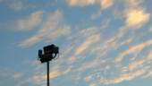 <b>Silhouette - </b>Another walking in to work from the parking lot shot. Similar to my shot from the other day, but the sun is further up so the sky is bluer and the light is not lit. Enchanted Ceiling entry #15? (11/20/04) Silhouette