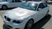 <b>528xi Sedan - </b>Although the X3 we drove earlier was the "slowest" vehicle we drove, this 528, our car #5, felt slower. It wasn't though because our friend Carol got about a 5 minute head start on us and we caught up to her less than half way around the loop. The traffic lights probably helped too. (03/35/08) 528xi Sedan