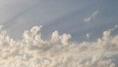 <b>Clouds - </b>I love clouds. Ever changing and always interesting. They are even a better subject that the Miata. :-) I have some nice cloud photos in my archive, but decided to just take the camera to work today and get a picture. I knew I would get a good entry just walking into the building from the far reaches of the parking lot. Here it is. I've already formatted it for entry into www.enchantedceiling.com, why not enter yours? (06/25/04) Clouds