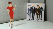 <b>Paper Mad Men - </b>This is really stretching the Action Figure category. I cut out the Joan figure and the guys from two separate illustrations from Dyna Moe's Mad Men set on Flickr! and placed them in one corner of my desk replacing Kate. Paper Mad Men