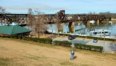 <b>Railroad Trestle: </b>This very rusty trestle crosses the Savannah River into downtown Augusta, GA and gets used several times a day, much to the chagrin of the locals who have to drive 4 miles to get around the slow moving freight trains. The drawbridge portion hasn't operated in years though. (2/1/19)