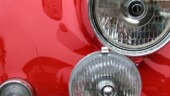 <b>Round - </b>The lights of a beautifully restored Jaguar XK120. Taken on Saturday, October 30th during Aiken's 1st Annual Exotic Car Show. This car won best in show and earned a free entry into the prestigious Amelia Island Concurs held each spring. Kind of a shame I never got a picture of the whole automobile... (11/25/2004) OLYMPUS DIGITAL CAMERA