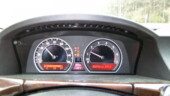 <b>Bad Timing - </b>The 7 Series cars have an option that you can set via the I-Drive so that you get warned when you have exceeded a set speed. I inadvertently got the warning early on in our lap when I passed the 75MPH mark. Donna figured out how to change it to 40MPH so I could take a picture of the warning. It must only stay on momentarily as I missed photographing it. She could get the I-Drive to change this function, but we never did figure out how to change the radio station or shut off the driver's seat butt fondler. (03/29/07 - Columbia, SC) Bad Timing