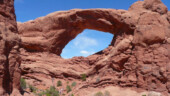 <b>South Arch - </b>For an idea of scale, in the lower left center you can see some walkers making their way to the bottom of the opening. (04/23/09) South Arch