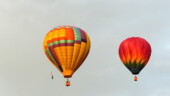 <b>Glowing Balloons - </b>Both of these are brightly colored and the early morning sun just accents that. (09/21/08) Glowing Balloons