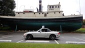 <b>Tugboat: </b>We had hoped to get a Giant Human Creation of a aircraft carrier in dry dock at the Newport News Shipyard, but we couldn't get a good angle on it, but in driving around looking we stumbled on the tug boat Dorothy, the first boat produced by the yards in 1890. (9/27/17)