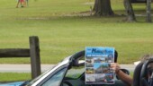<b>Disc Golf Course with Players: </b>We photobomb a couple playing disc golf at a nearby park. (8/18/18)