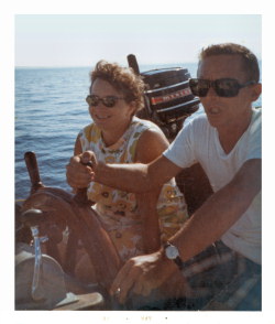 Donna\'s Mom and Dad on a Boat in 1970