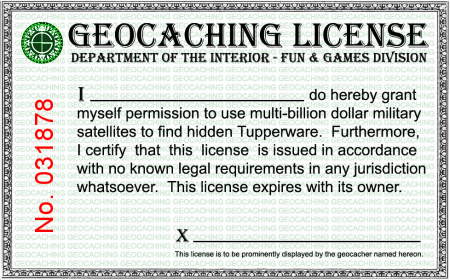 Geocacher's License