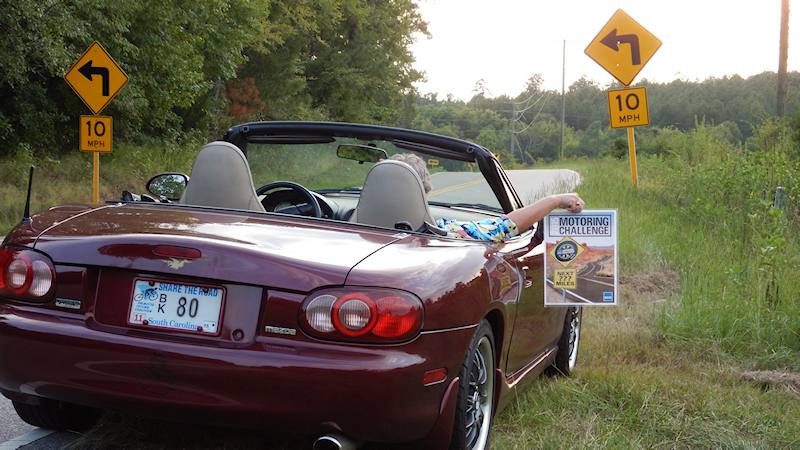 Destination - Hairpin Turn (<20 mph): There is a 15MPH curve over near the Aiken Medical Centers, but we were waiting until we got into the mountains for a more scenic shot. Today we stumbled on this, and thinking the number would not get much lower, took some pictures. (8/15/15)