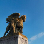 <b>Music and Harvest - </b>Steps away from the statues at the end of the Arlington Memorial Bridge are two more neo-classical statues "The Arts of Peace" by James Earle Fraser. This is Music and Harvest. I didn't take one of Aspiration and Literature. (04/10/2007) Music and Harvest