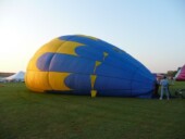 <b>Inflating - </b> A big fan blows air inside for the initial inflation. (09/09/07) Inflating