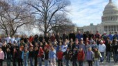 <b>Capitol 2 - </b>These kids were having a panoramic photo taken of their group out the back of the Capitol. (03/03/05) Capitol 2