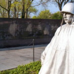 <b>Korean War Memorial III - </b>In the background you can see the engraving and the reflection of the statues that make up the Korean War Memorial. (04/10/2007) Korean War Memorial III