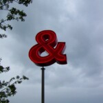 <b>Love & Loss - </b>by Roy McMakin. The rotating ampersand portion of this piece of art in the Olympic Sculpture Garden. The rest consists of concrete benches, tables and a tree. (05/27/07) Love & Loss