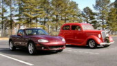 <b>Hot Rods - </b>My car parked next to co-worker Sherman Ward's '35 Ford. Hot Rods