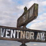 <b>Ventnor Ave. - </b>With all that art stuff rattling around in my head, I took this "arty"picture of a street sign that was in someone's yard. (09/30/06) Ventnor Ave.