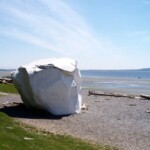 <b>*The* White Rock - </b>The rock is the reason the town of White Rock, BC got its name when it incorporated 50 years ago. I guess it was white-ish in the beginning, but now they have to paint it white every year. (05/29/07) The White Rock