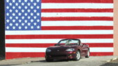 <b>July - </b>This is painted on the wall of a downtown gallery and I had taken some photos of the blue Miata in front of it before. I may retake this one in the future because the lighting is a little harsh, but catching it at the right time is difficult, the only time there aren't any cars in front of the wall is on Sundays in the early morning or late afternoon. July