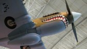 <b>Steven F. Udvar-Hazy Center 3 - </b>A Curtiss P-40E Warhawk hangs from the ceiling. (03/04/05) Steven F. Udvar-Hazy Center 3