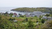 <b>Village of Monhegan</b> - The view of the village from the lighthouse. The white house a third of the way from the left is the Vaughn House, temporary home to Muffy & Ralph. (09/06/12) Village of Monhegan