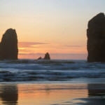 <b>Needles At Sunset - </b>This was the best sunset of our two night stay, while not award winning, the Needles silhouetted against the colorful sky is a keeper. (10/01/06) Needles At Sunset