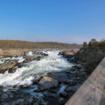 <b>Great Falls II - </b>After you have crossed over one section of the falls on a rickety bridge you get to another falls on a wider portion of the Potomac River. (04/11/2007) Great Falls II