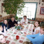 <b>Table Full of Cousins I - </b>From the right going counterclockwise: Cousin Susie, her oldest daughter Jessica, Donna, Mr. Cousin Susie - Alex, Susie and Alex's middle daughter Megan, their youngest - Katelyn and Cousin Mary's daughter Kristen. (04/13/2007) Table Full of Cousins I