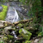 <b>Wigwam Falls - </b>Today?s waterfall, Wigwam, was a mere pup at 30' compared to the past two days and the walk to it was a piece of cake too, about a hundred yards off the parkway. (06/28/2007) Wigwam Falls