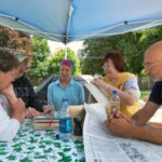 <b>Family - </b>From left to right: Donna, brother Paul, older sister Ginny, younger sister Diane and Allen, Diane's husband. (07/02/07) Family
