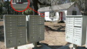 <b>Daufuskie Island - 29915 - </b>This is the "new" PO (less than a year old), a series of metal boxes, mid-island, in front of the old Mary Fields Elementary School where author Pat Conroy taught. If you want to mail a package or some other postal service you have to find the Postmaster and this isn't too hard as it is a small island with only a couple hundred people on it. This was our most expensive Post Office, what with 2 round trip ferry tickets and golf cart rental, because you can't bring your car with you when you visit Daufuskie Island. This hard to get to Post Office is fittingly the last one in South Carolina that needed its portrait taken with my maroon Miata in it. (03/07/09) Daufuskie Island - 29915