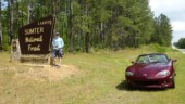 Although the sign says leaving, we are actually entering the forest here. (4/25/14) National Forest - Sumter