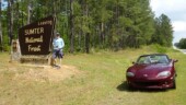 Although the sign says leaving, we are actually entering the forest here. (4/25/14) National Forest - Sumter